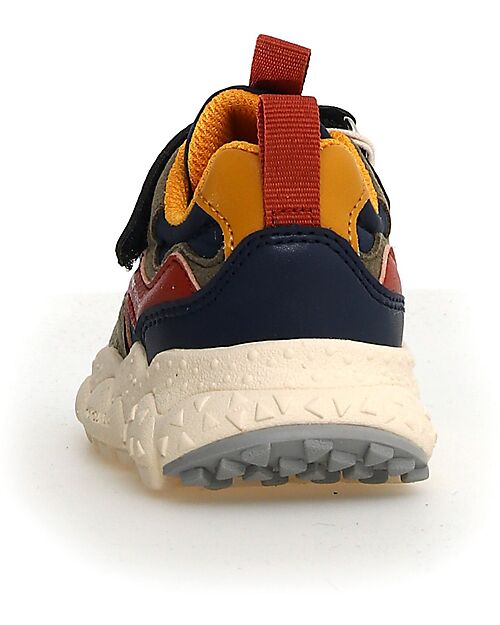 Flower Mountain Sneakers Yamano 3 Junior - Nylon - Blu Navy/Talpa - Ecopelle Sneakers