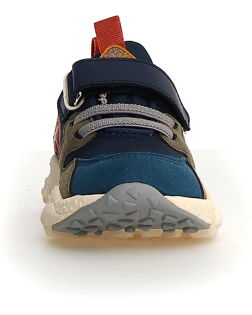 Flower Mountain Sneakers Yamano 3 Junior - Nylon - Blu Navy/Talpa - Ecopelle Sneakers