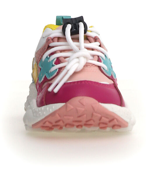 Flower Mountain Sneakers Yamano 3 Junior - Nylon - Fucsia/Cipria/Giallo/Verde - Ecopelle e Tessuto Tecnico Riciclato Scarpe