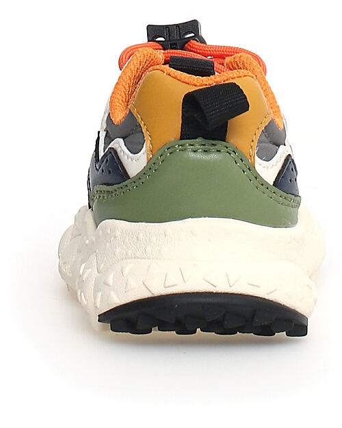 Flower Mountain Sneakers Yamano 3 Junior - Nylon - Grigio/Marrone/Militare - Ecopelle e Tessuto Tecnico Riciclato Scarpe