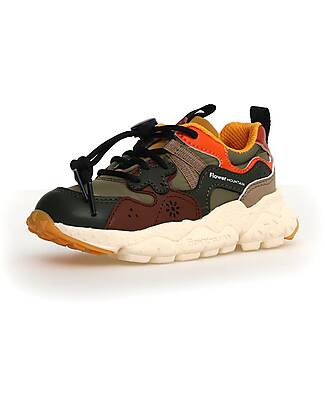 Flower Mountain Sneakers Yamano 3 Junior - Nylon - Marrone/Grigio - Ecopelle Sneakers
