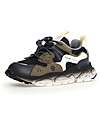 Flower Mountain Sneakers Yamano 3 Junior - Nylon - Verde Militare/Antracite - Ecopelle Sneakers