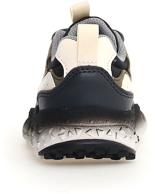 Flower Mountain Sneakers Yamano 3 Junior - Nylon - Verde Militare/Antracite - Ecopelle Sneakers