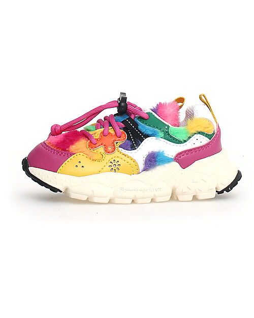 Flower Mountain Sneakers Yamano 3 Junior - Teddy - Multicolore - Ecopelle e Tessuto Tecnico Riciclato Scarpe