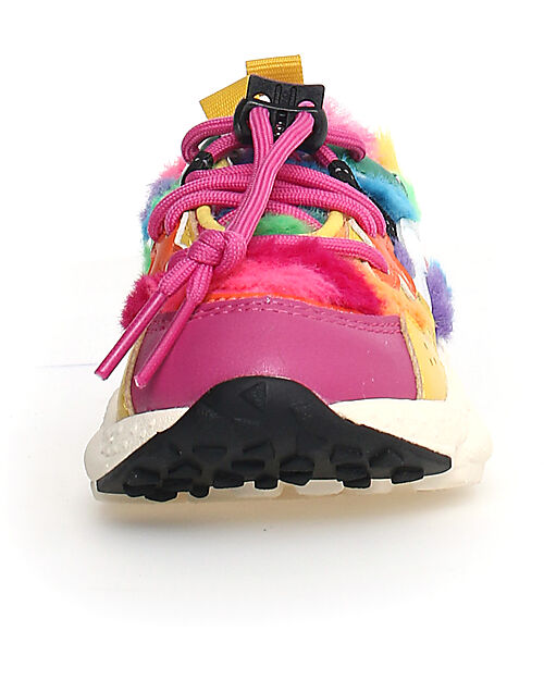 Flower Mountain Sneakers Yamano 3 Junior - Teddy - Multicolore - Ecopelle e Tessuto Tecnico Riciclato Scarpe