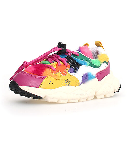 Flower Mountain Sneakers Yamano 3 Junior - Teddy - Multicolore - Ecopelle e Tessuto Tecnico Riciclato Scarpe