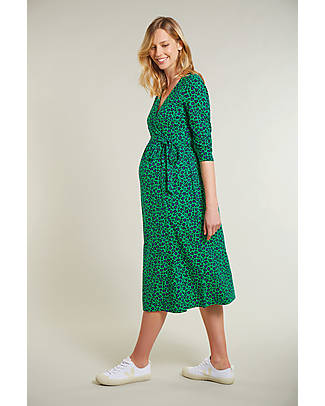 Frugi Abito Premaman e Allattamento Rico - Leopardato - Cotone bio Elasticizzato Vestiti_
