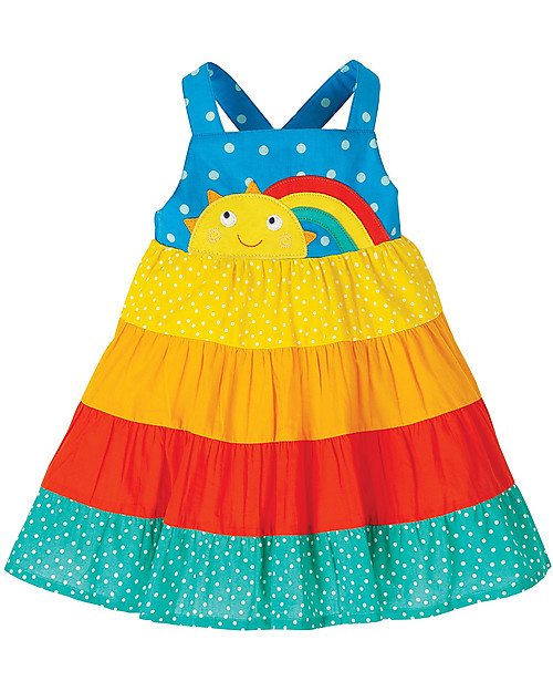 Frugi Abito Prendisole Mabli - Rainbow Hotchpotch - 100% cotone bio Vestiti_