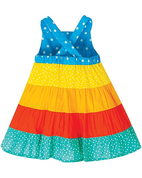 Frugi Abito Prendisole Mabli - Rainbow Hotchpotch - 100% cotone bio Vestiti_