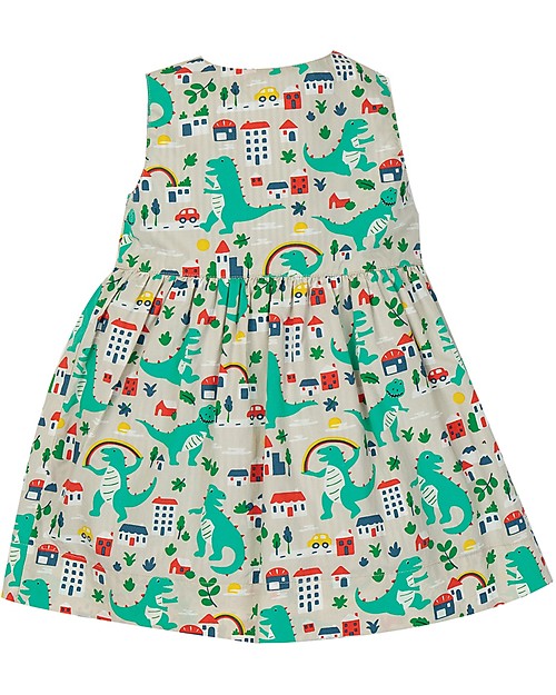 Frugi Abito Reversibile Nora -  Seersucker Stripe/Dino (da 1 a 4 anni) Vestiti_