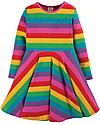 Frugi Abito Skater Sofia - Righe Arcobaleno - Cotone bio elasticizzato Vestiti_
