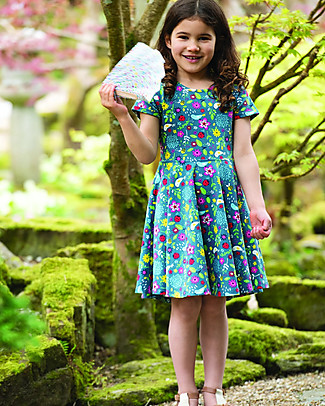 Frugi Abito Skater Spring - Garden Friends (4-7 anni) - Cotone bio elasticizzato Vestiti