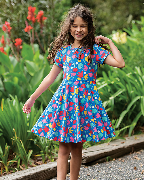 Frugi Abito Spring Skater - Fiori di Loto - Cotone Bio Vestiti_