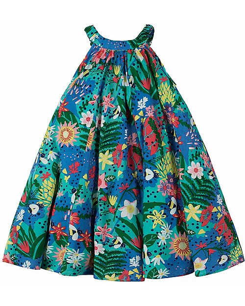 Frugi Abito Tabitha Senza Maniche, Hothouse Floral - 100% Cotone Bio Vestiti_
