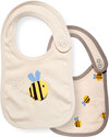 Frugi Bavaglini Buzzy Bee Pacco da 2 - 100% Cotone Bio Bavagli Classici