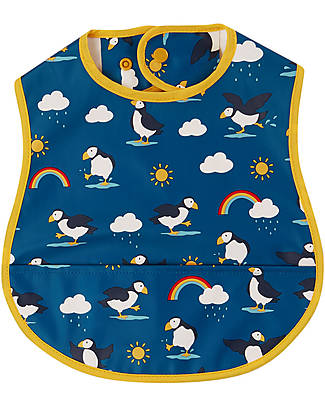 Frugi Bavaglio Grande Spick and Span - Pulcinella di mare - Tessuto Riciclato Bavagli Impermeabili con Tasca