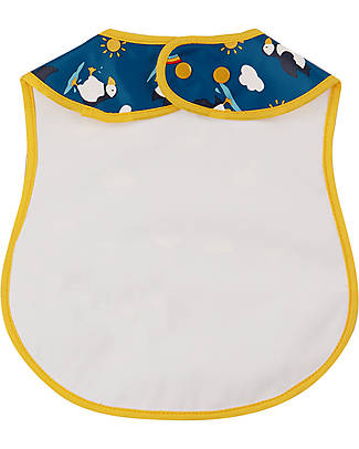 Frugi Bavaglio Grande Spick and Span - Pulcinella di mare - Tessuto Riciclato Bavagli Impermeabili con Tasca