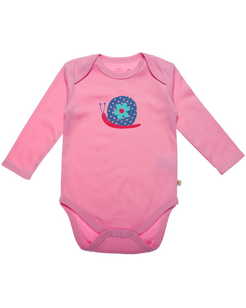 Frugi Body a Manica Lunga Creature del Giardino - Pacco da 3 pezzi - 100% Cotone Bio Body Manica Lunga
