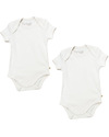Frugi Body Bianco Naturale Maniche Corte Pacco da 2 - 100% Cotone Bio Body Manica Corta