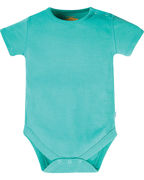 Frugi Body Everyday a Maniche Corte - Acqua - 100% Cotone bio Body Manica Corta