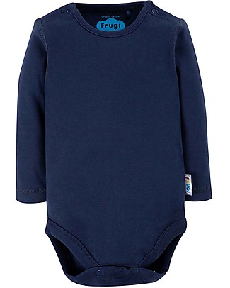 Frugi Body Everyday Maniche Lunghe - Blu Indaco - Cotone Bio Body Manica Lunga