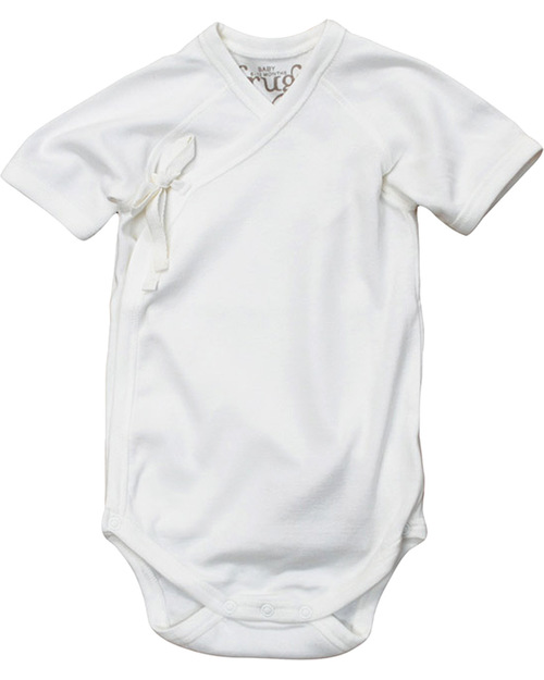 Frugi Body Kimono Maniche Corte Pacco da 2 - Bianco - 100% Cotone Bio Body Manica Corta
