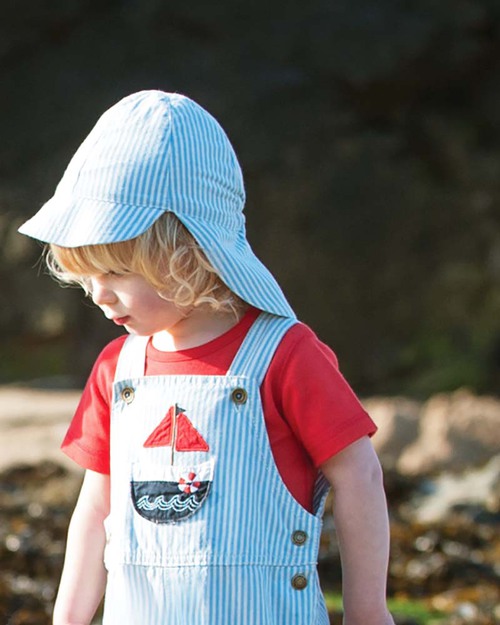 Frugi Body Manica Corta Ancora - Rosso - Cotone Bio 100% Body Manica Corta