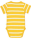 Frugi Body Manica Corta Balena, Giallo - 100% Cotone Bio Body Manica Corta