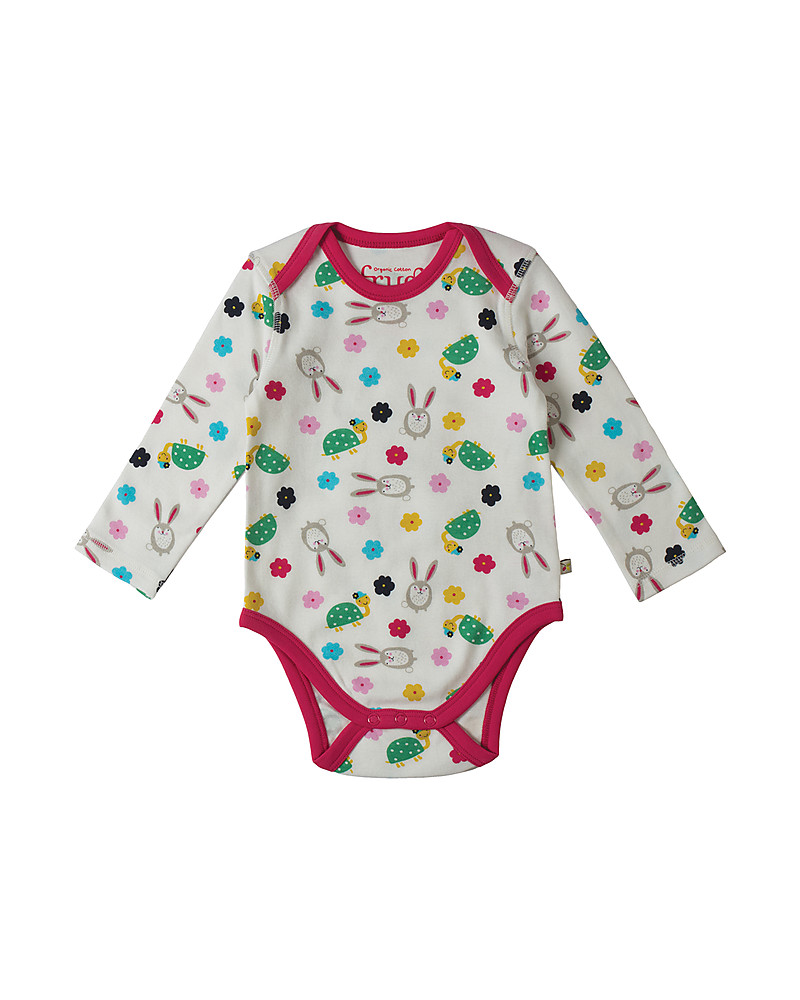 Frugi Body Manica Lunga Lepre e Tartaruga Pacco da 3 100% Cotone