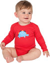 Frugi Body Manica Lunga (Pacco da 3) - Amici Dinosauri (0-3 mesi) - 100% Cotone Bio Body Manica Lunga