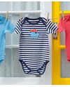 Frugi Body Neonato (pacco da 3) - Amici al Mare - 100% Cotone Bio Body Manica Corta