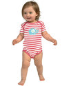 Frugi Body Neonato (pacco da 3) - Amici in Spiaggia - 100% Cotone Bio Body Manica Corta