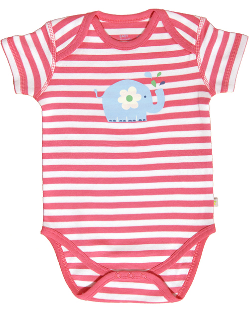 Frugi Body Neonato (pacco da 3) - Amici in Spiaggia - 100% Cotone Bio Body Manica Corta