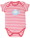 Frugi Body Neonato (pacco da 3) - Amici in Spiaggia - 100% Cotone Bio Body Manica Corta