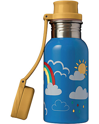 Frugi Borraccia Splish Splash in Acciaio Inox - Arcobaleni - 400 ml Borracce Metallo