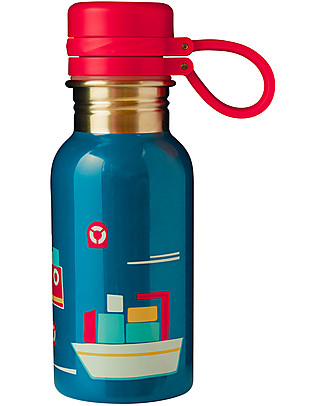 Frugi Borraccia Splish Splash in Acciaio Inox - Barca - 400 ml Borracce Metallo