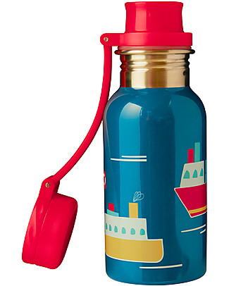 Frugi Borraccia Splish Splash in Acciaio Inox - Barca - 400 ml Borracce Metallo