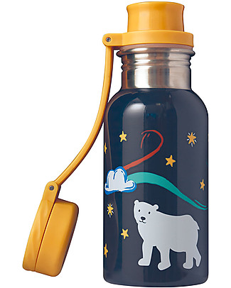 Frugi Borraccia Splish Splash in Acciaio Inox - Orso Polare - 400 ml Borracce Metallo