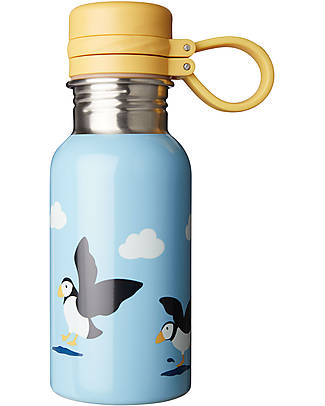 Frugi Borraccia Splish Splash in Acciaio Inox - Pulcinella di mare - 400 ml Borracce Termiche