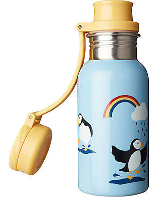 Frugi Borraccia Splish Splash in Acciaio Inox - Pulcinella di mare - 400 ml Borracce Termiche
