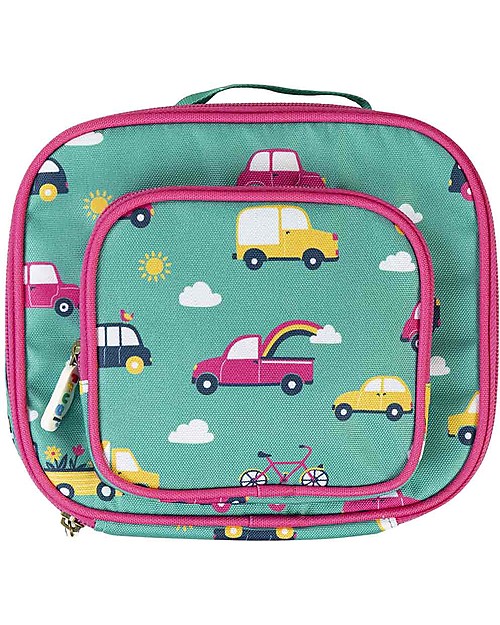 Frugi Borsa Termica Porta Pranzo - Aqua Rainbow Roads - 100% materiale riciclato! Zaini Asilo