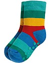 Frugi Calzini Antiscivolo Baby (0-4 anni), Arcobaleno - Pacco da 2 - Perfetti per i primi passi! Calzini Antiscivolo