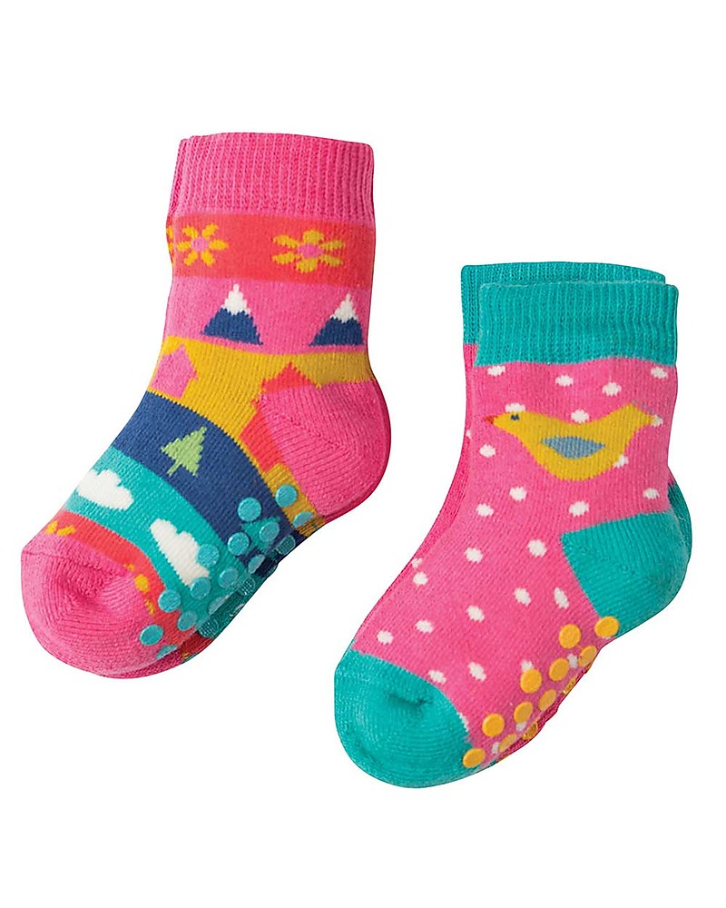 in cotone DuoMiaoMiao 6 paia di calzini antiscivolo per bambini e bambine 