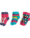 Frugi Calzini Bimba, Pacco da 3, Cuoricini - Cotone Bio Calzini