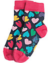 Frugi Calzini Bimba, Pacco da 3, Cuoricini - Cotone Bio Calzini