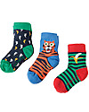 Frugi Calzini Bimbi, Pacco da 3, Tiger - Cotone Bio Calzini
