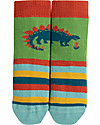 Frugi Calzini Perfect Little Socks, Dinosauro/Prato - Cotone Bio Elasticizzato Calzini