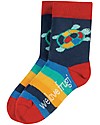 Frugi Calzini Perfect Little Socks, Tartaruga/Arcobaleno - Cotone Bio Elasticizzato Calzini