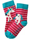 Frugi Calzini Susie, Pacco da 3, Unicorno - Cotone elasticizzato Calzini