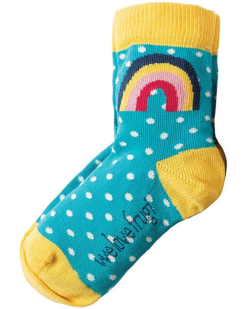 Frugi Calzini Susie, Pacco da 3, Unicorno - Cotone elasticizzato Calzini